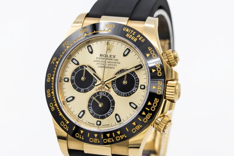 Rolex Daytona 40mm Pikachu 18ct Yellow Gold Black Oysterflex 116518LN 2017