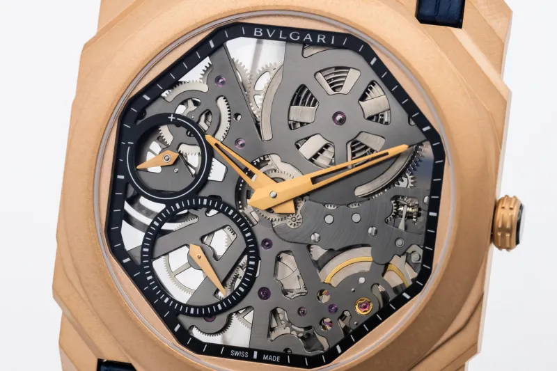 Bvlgari Octo Finissimo Skeleton 40mm Blue Leather 102946 2023
