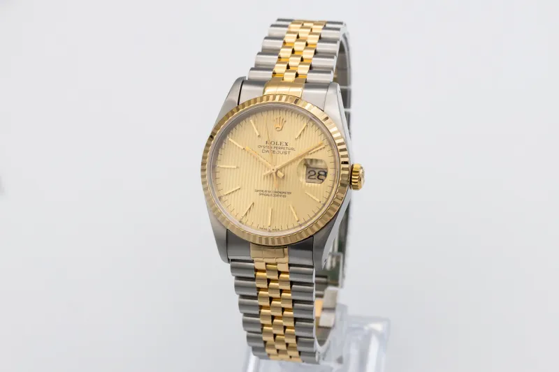 Rolex DateJust 36mm Steel & 18ct Yellow Gold Jubilee 16233 1993