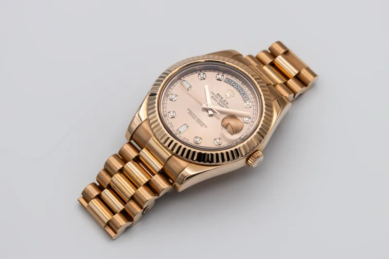 Rolex Day-Date II 41mm 18ct Rose Gold Rose Presidential 218235 2015