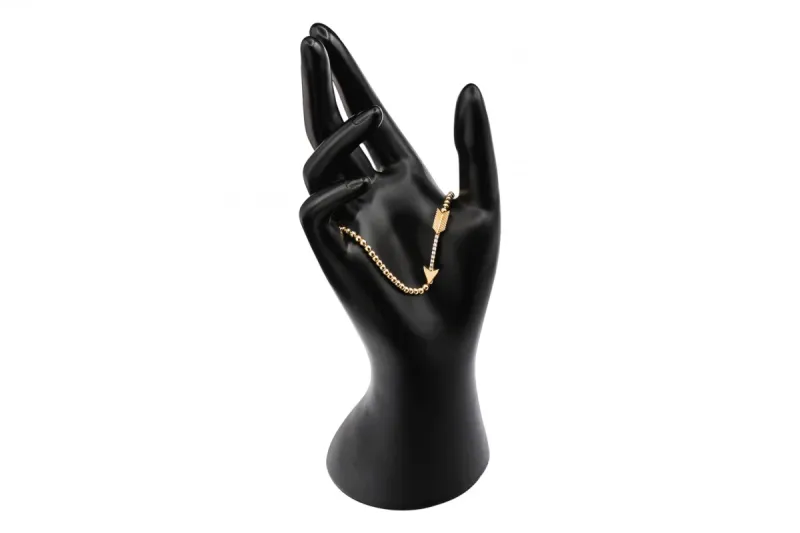 9ct Yellow Gold Cubic Zirconia Arrow Bracelet 6.3g
