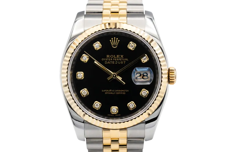 Rolex DateJust 36mm Steel & 18ct Yellow Gold Jubilee 116233 2010