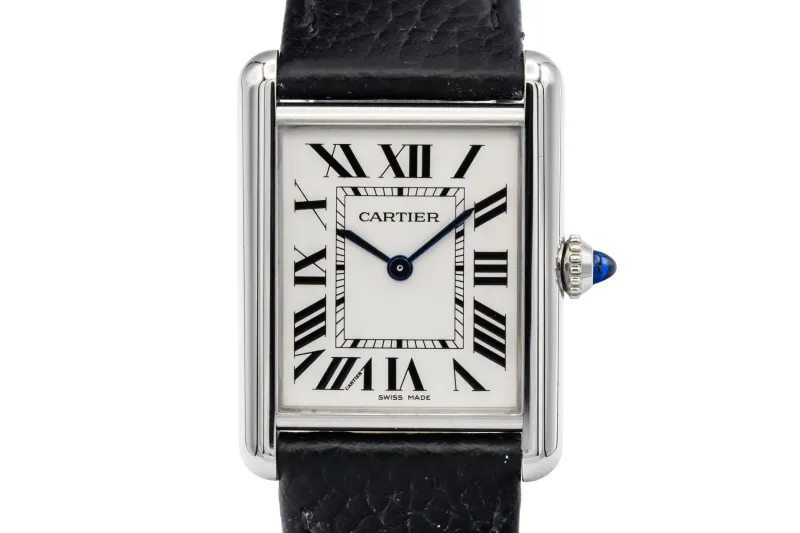 Cartier Tank Must SolarBeat 33.7x25.5mm Black Leather WSTA0090 Circa 2023