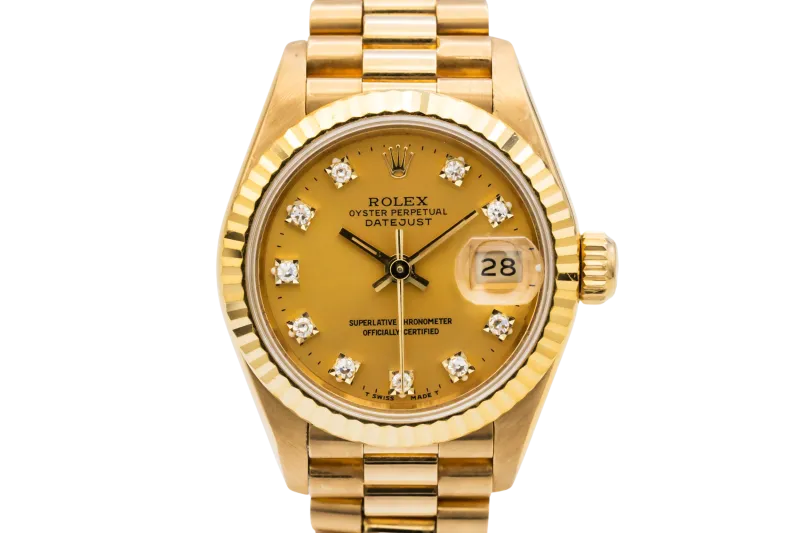 Rolex Lady DateJust 26mm 18ct Yellow Gold Presidential 69178 1992