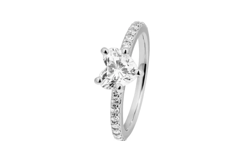 Platinum Heart Shape Solitaire Engagement Ring 1.33ct GIA Certified