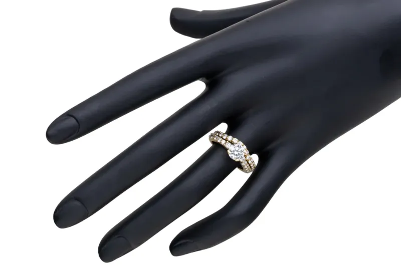 18ct Yellow Gold Diamond Engagement Ring & Wedding Set 2ct