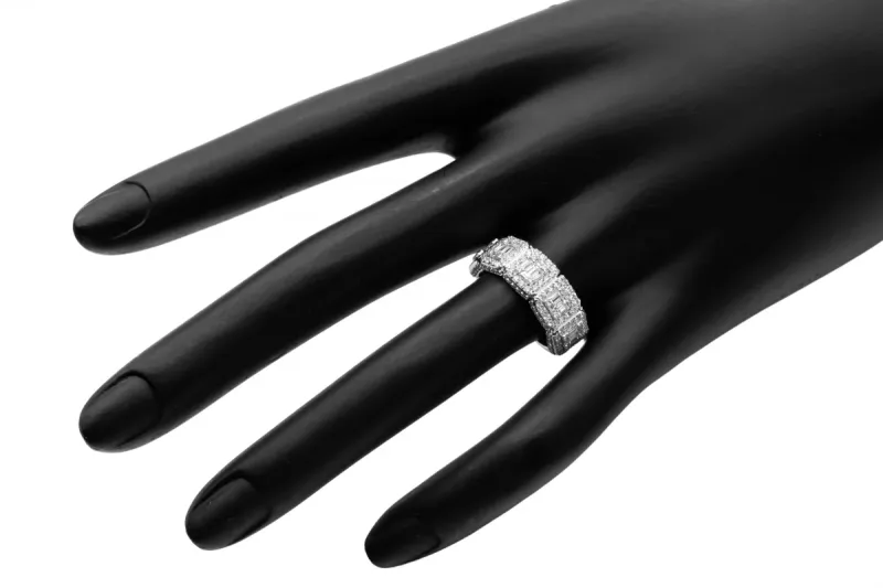 9ct White Gold Diamond Half Eternity Ring 1.25ct