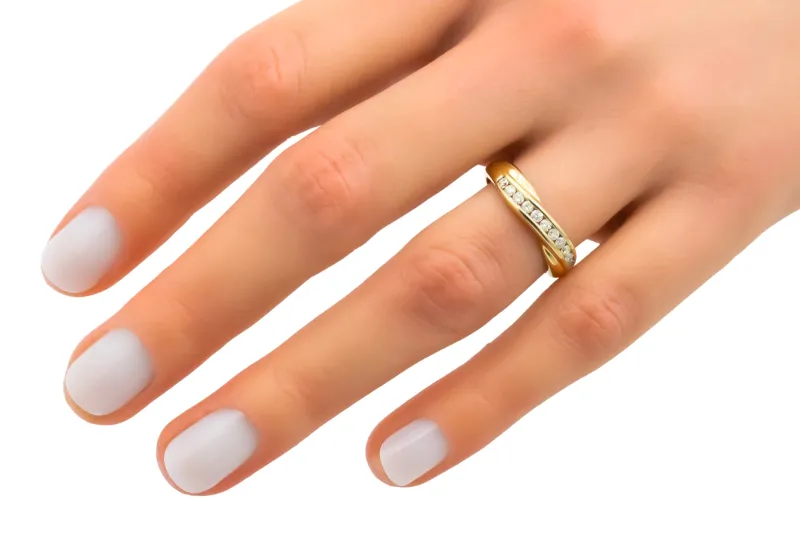 9ct Yellow Gold Ladies Diamond Wedding Band 0.22ct