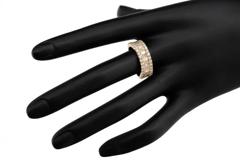 18ct Yellow Gold Diamond Mens Ring 1.78ct