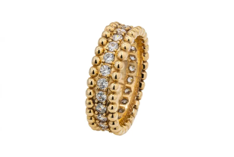 9ct Yellow Gold Cubic Zirconia Ring 4.5g