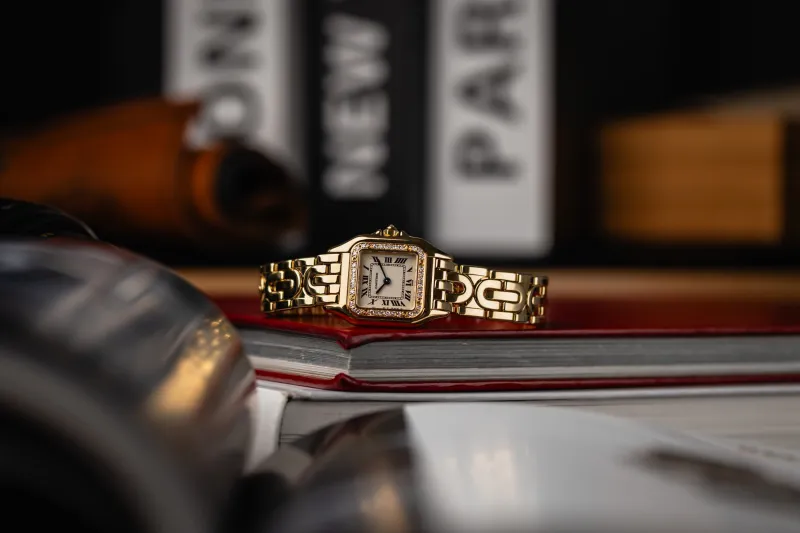 Cartier Panthere Art Deco 22mm 18ct Yellow Gold WF3070N3 Circa 1990s