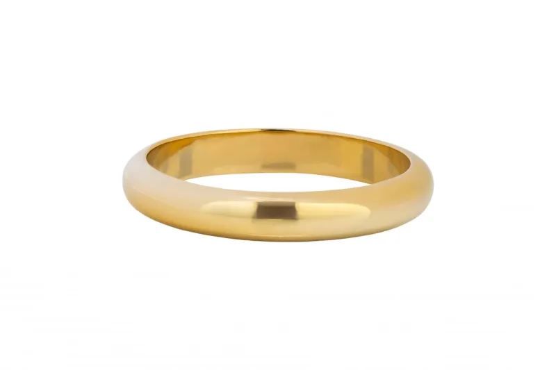 18ct Yellow Gold D Shape Wedding Band 5.5g