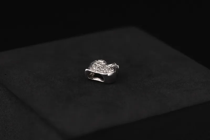 14ct White Gold Diamond Mini Spade Pendant 0.70ct
