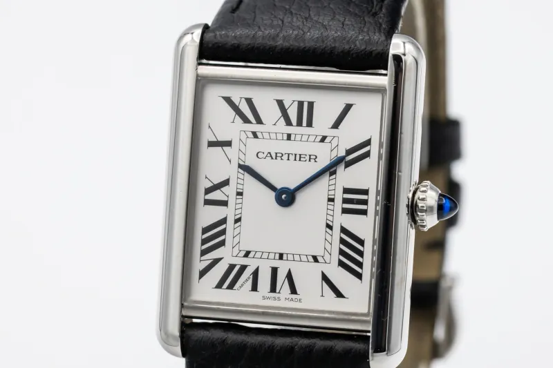 Cartier Tank Must Large 25.5mm Black Leather WSTA0041 2023