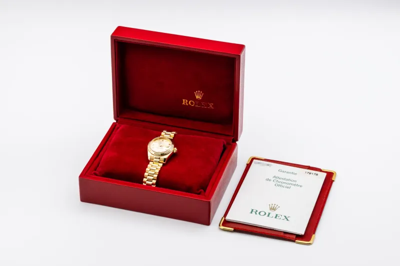 Rolex Lady DateJust 26mm 18ct Yellow Gold Presidential 179178 2005