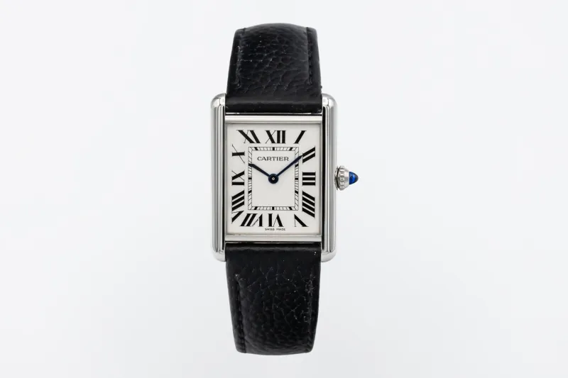 Cartier Tank Must SolarBeat 33.7x25.5mm Black Leather WSTA0090 Circa 2023