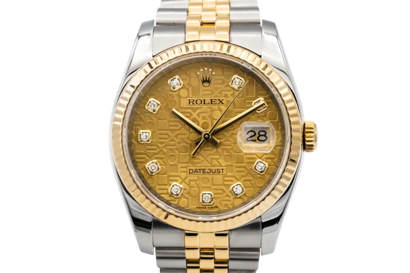 Rolex DateJust 36mm Steel & 18ct Yellow Gold Jubilee 116233 2013