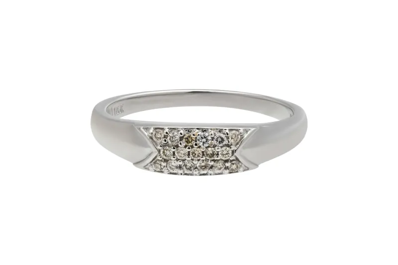 18ct White Gold Micro Pave Diamond Eternity Ring 0.10ct 3g