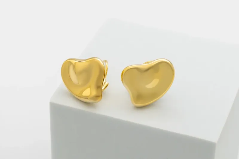 Tiffany & Co. Large Puffed Heart-Shaped Earrings by Elsa Peretti