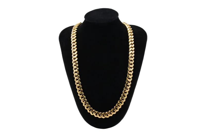 9ct Yellow Gold Cuban Link Chain 125.6g 26"