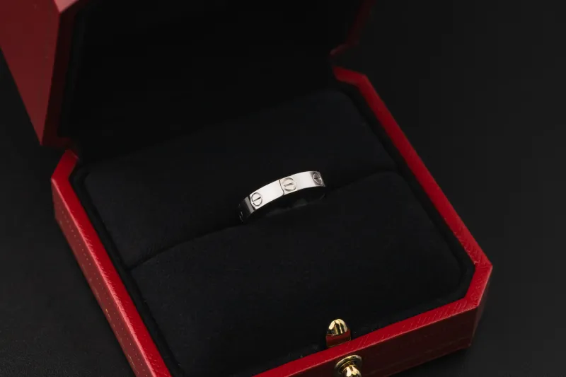 Cartier LOVE Ring 18ct White Gold 3.6mm Size 53 M