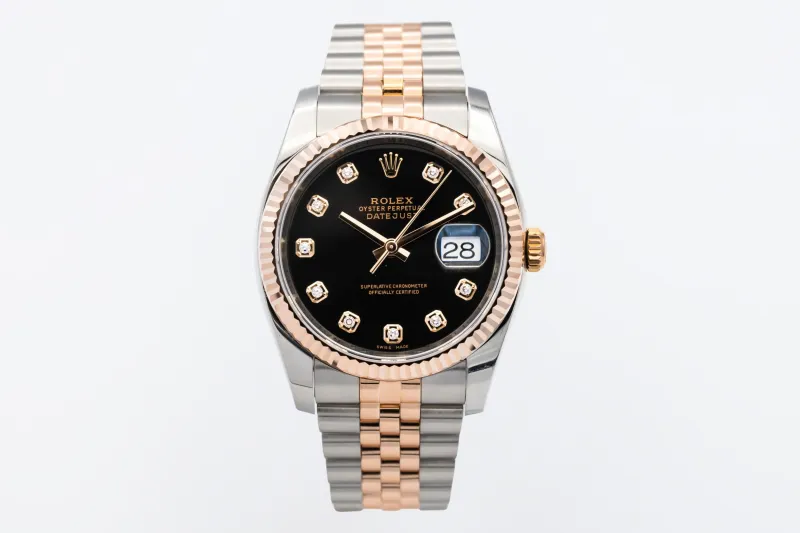 Rolex DateJust 36mm Stainless Steel 18ct Rose Gold Jubilee 116231 2016