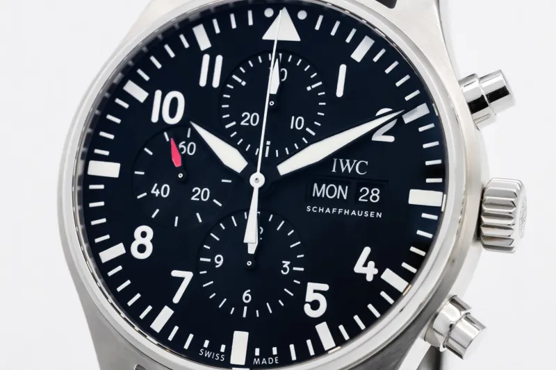 IWC Pilot's Chronograph 43mm Black Leather IW377709 2020