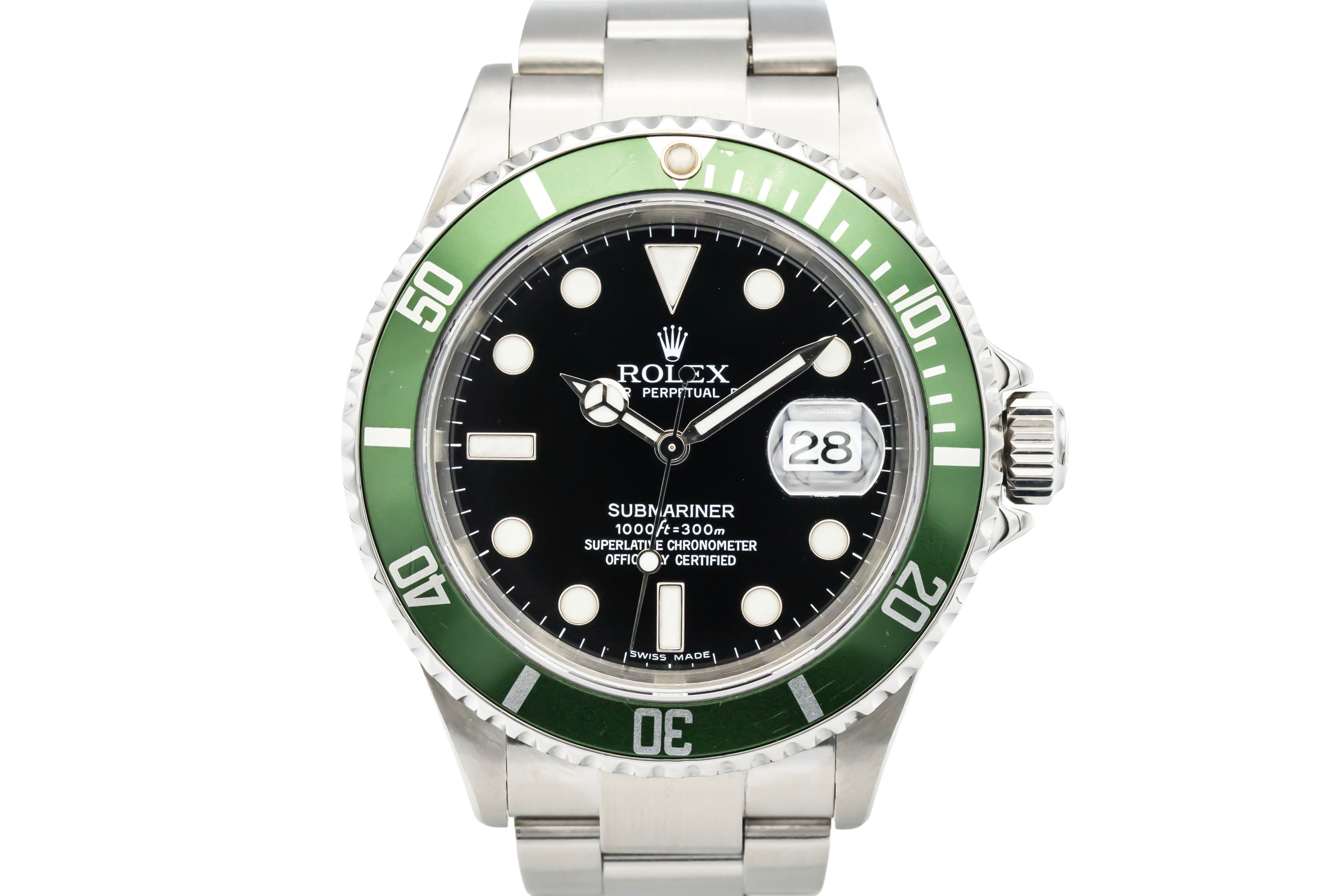 Rolex Submariner Date 40mm 'Kermit' Stainless Steel Oyster 16610LV 2006