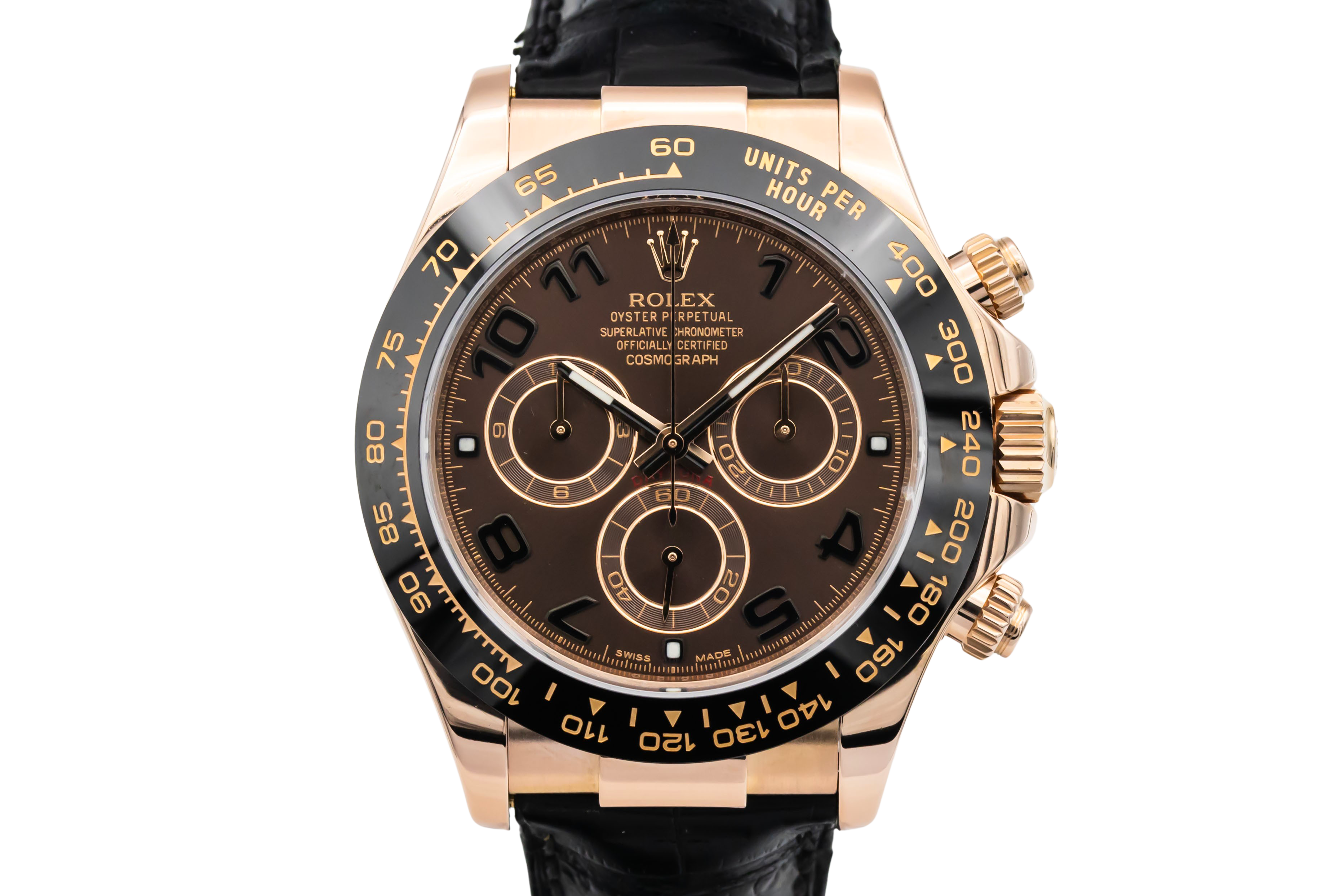 Rolex Cosmograph Daytona 40mm 18ct Rose Gold Black Oysterflex 116515LN 2011