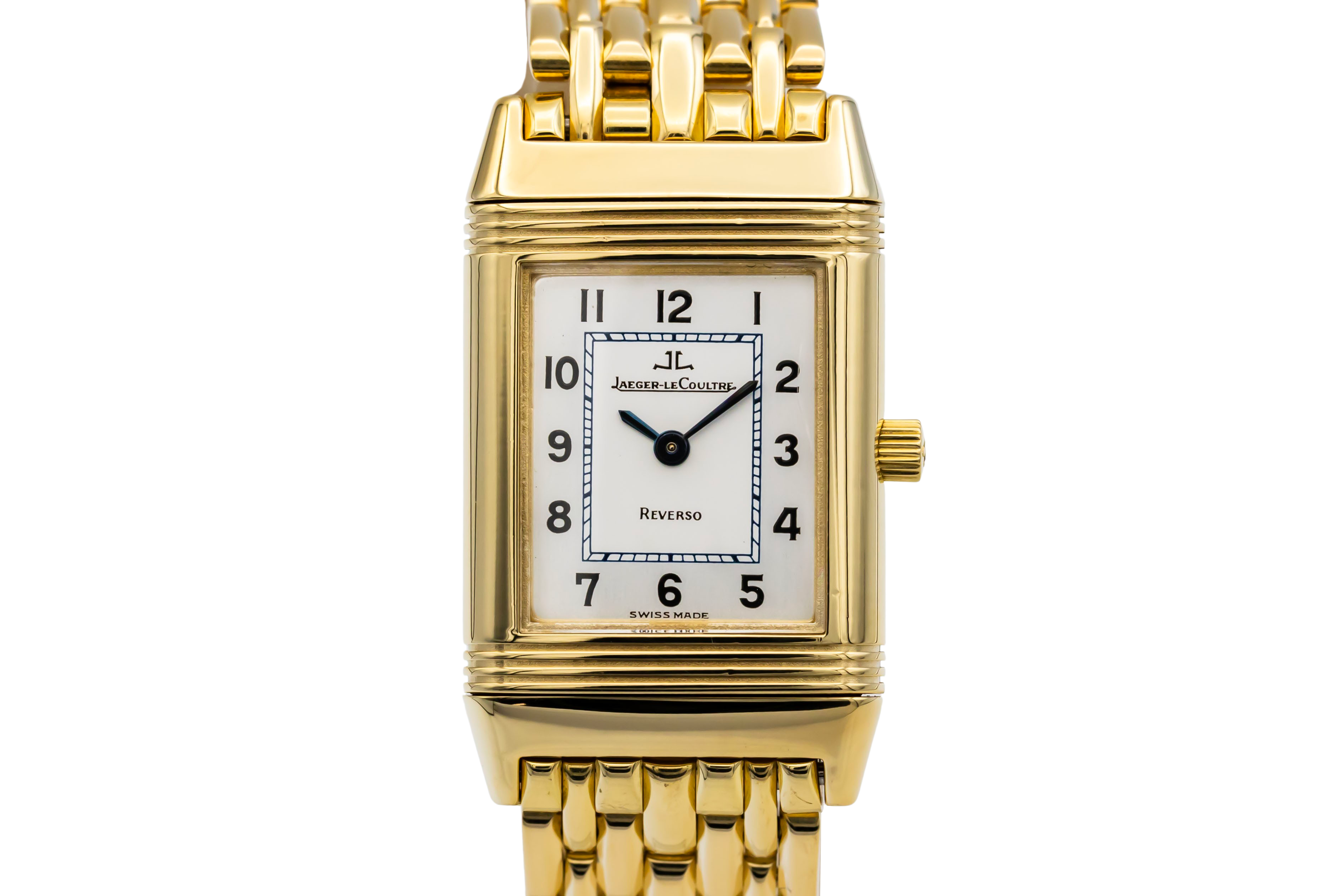 JAGER LECOULTRE 置時計 ゴールド 透明ケース Jaeger-LeCoultre Reverso 20x33mm 18ct Yellow Gold 260.1.68 1997
