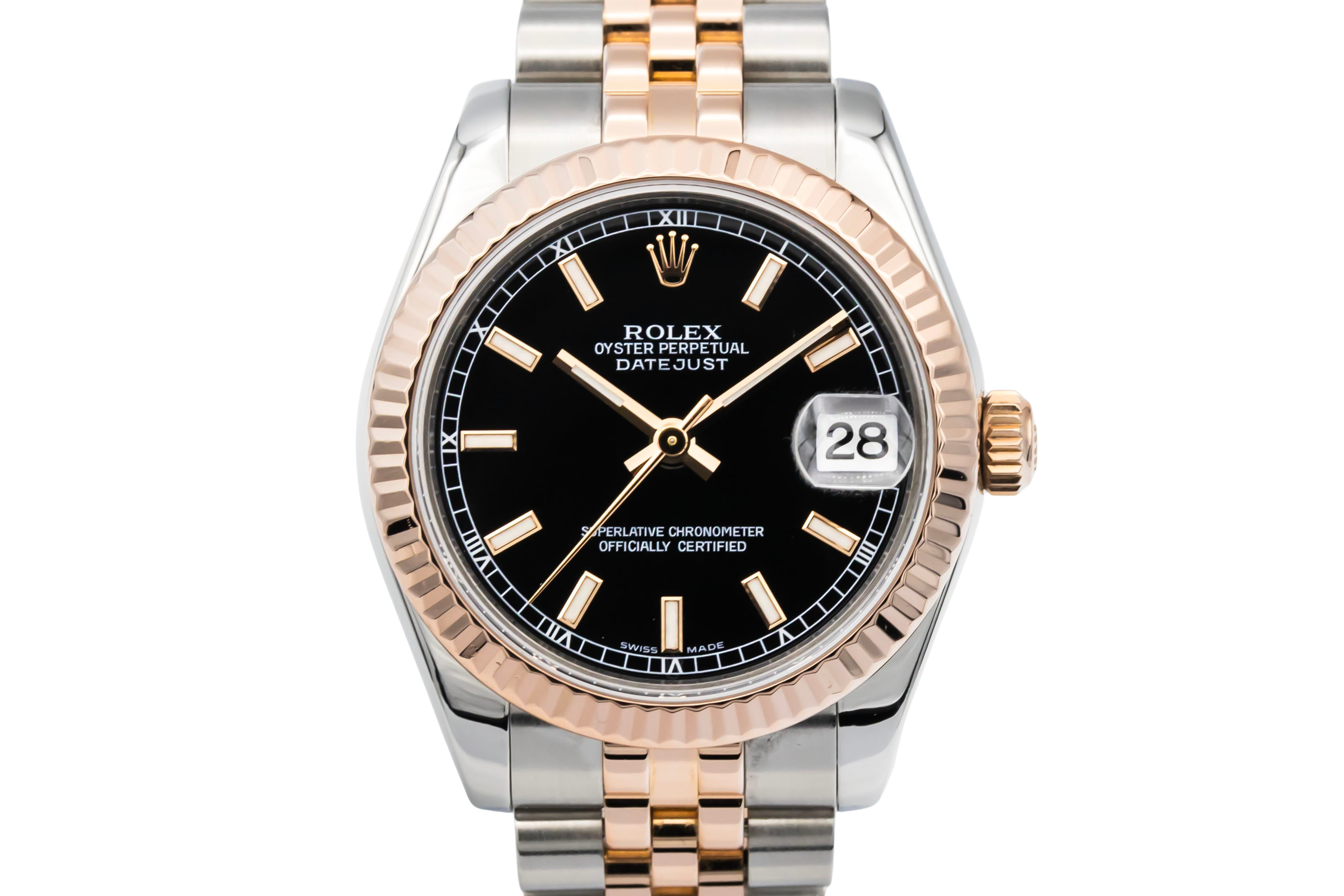 Rolex DateJust 31mm Steel & 18ct Rose Gold Jubilee 178271 2008