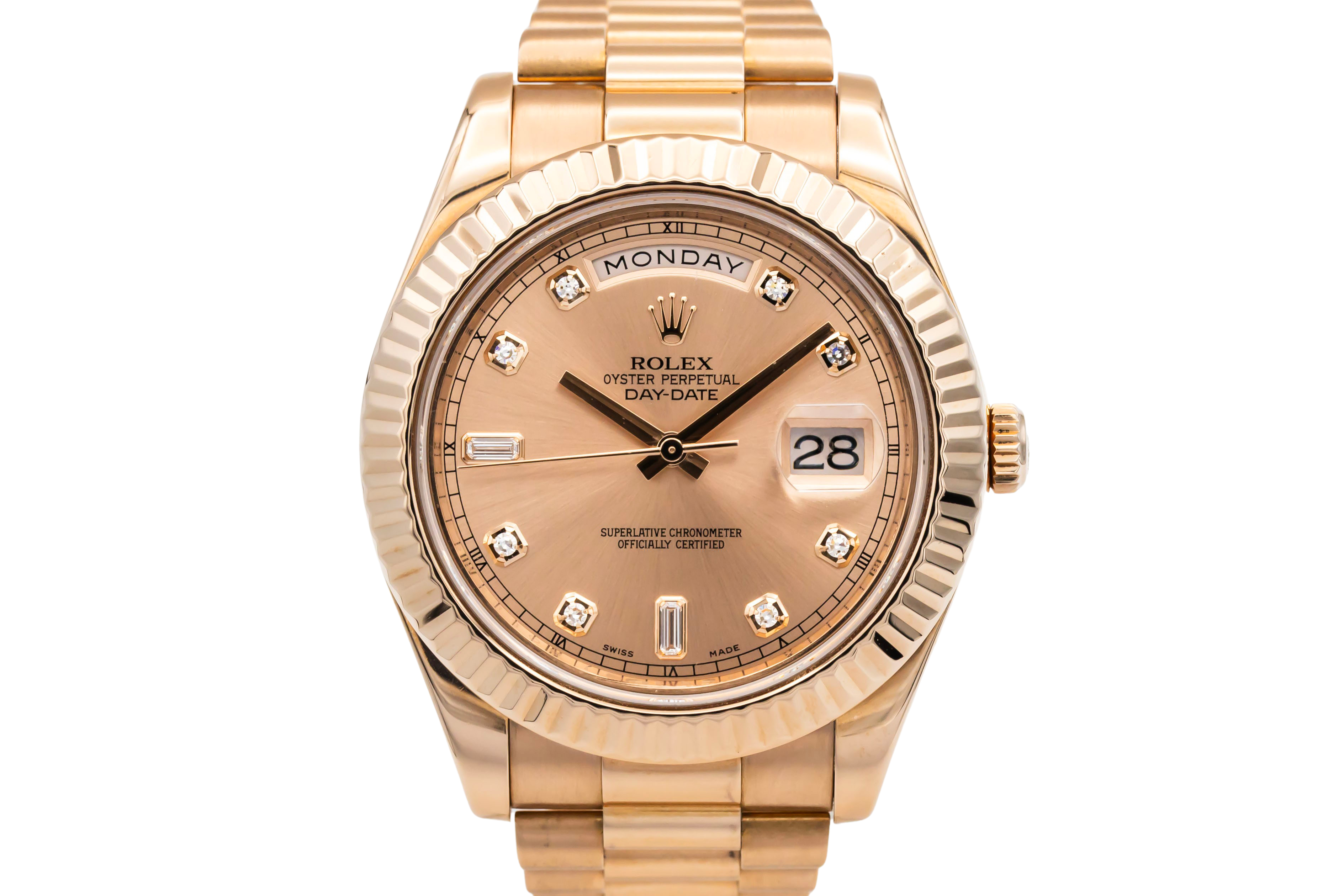 Rolex Day-Date II 41mm 18ct Rose Gold Rose Presidential 218235 2015