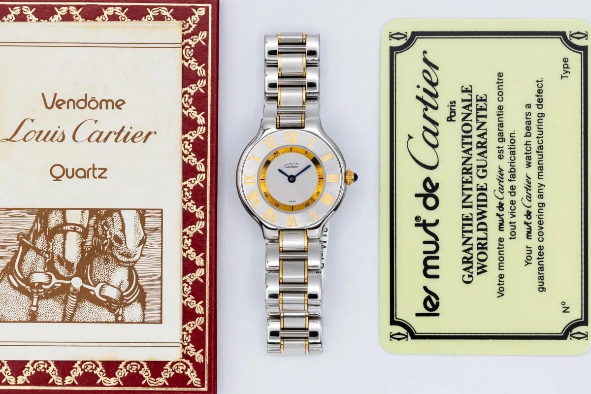 Cartier 21 Must De Cartier 28mm Steel & 18ct Yellow Gold 1340 1983