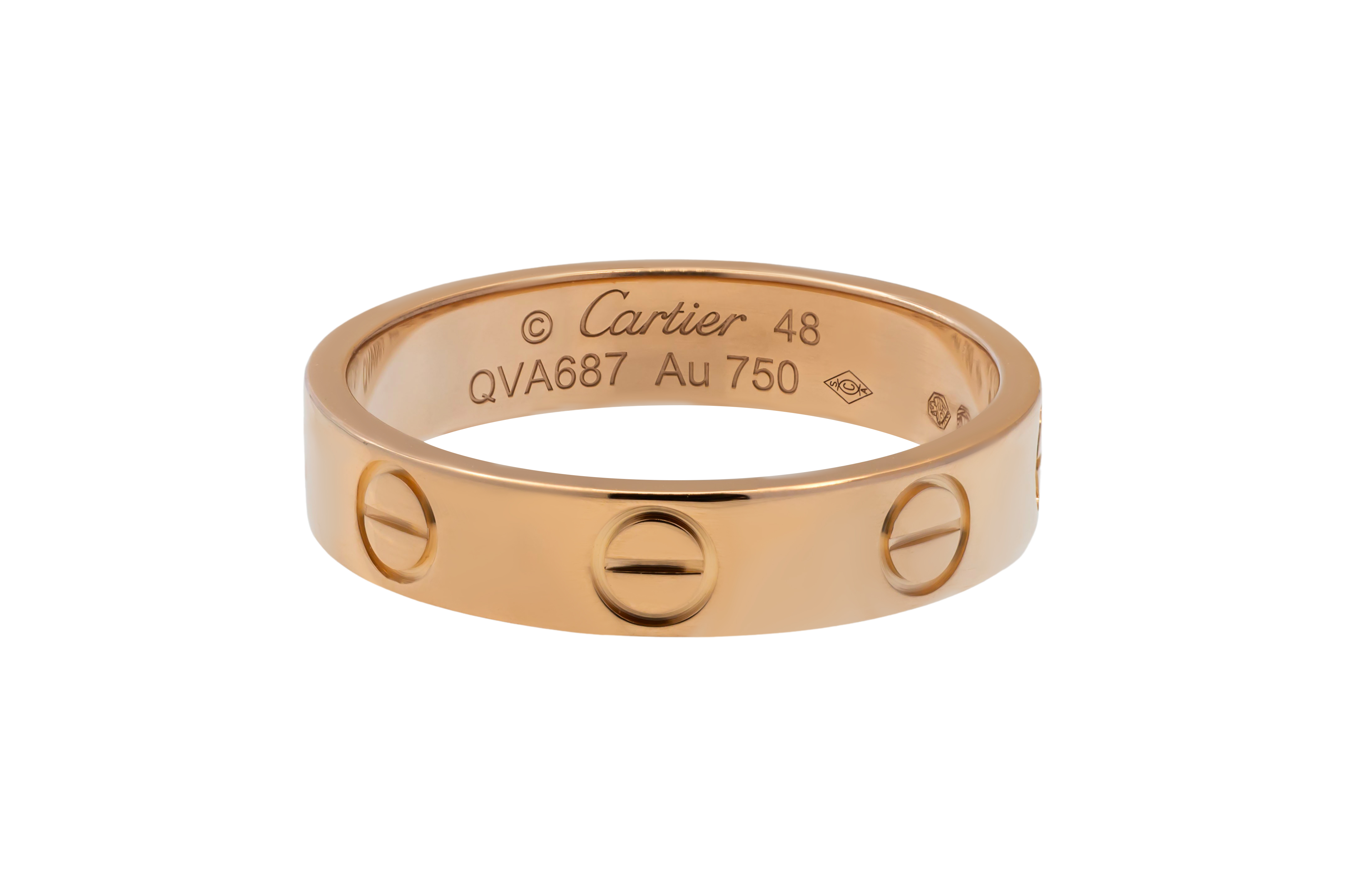 Cartier Mini Love Ring 18Kpg Pink Rose #282671C13B Cartier Mini Love Ring K18Pg (Pink Gold) Gold main image 3