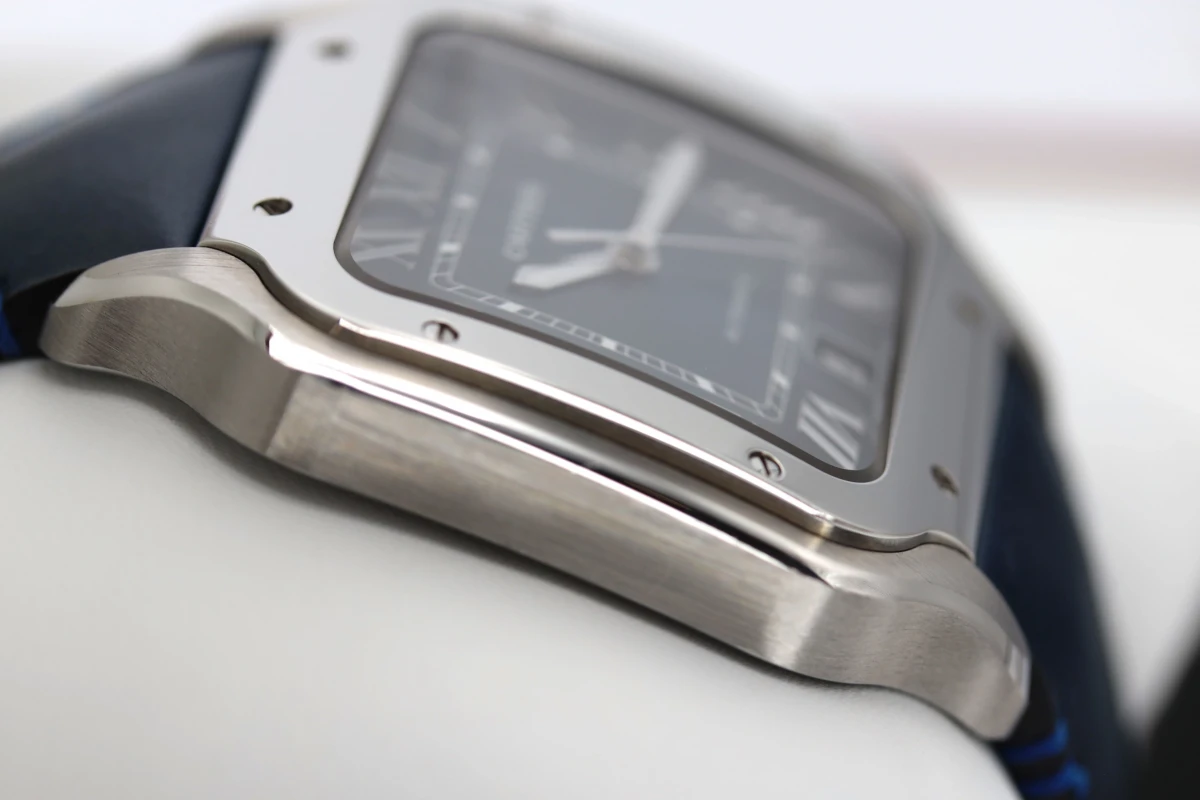Cartier Santos De Cartier Blue Leather 40mm 4072 - Out of stock