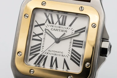 Cartier Santos 100 XL 38mm x 51mm Brown Leather W20077X7/2656 2007