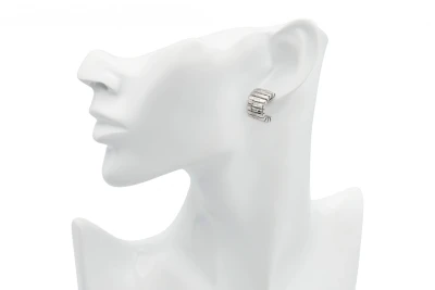 DeBeers Broadwalk Design Baguette Diamond EarHoops 18ct White Gold 1.26ct