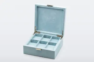 TDB Watch Storage Box - Sky Blue Velvet - 6 Watch Capacity
