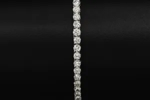 18ct White Gold Diamond Tennis Bracelet 4.98ct 9.3g