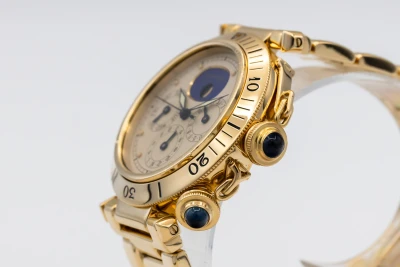 Cartier Pasha Perpetual Calendar 38mm 18ct Yellow Gold 30002 1991