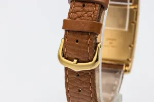 Cartier Tank Americaine 24mm 18ct Yellow Gold Brown Leather W2600951 Circa 2000s
