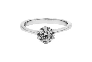 18ct White Gold Diamond Engagement Ring 0.88ct ISI2