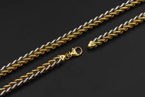 9ct White and Yellow Gold Franco Chain 46.8g
