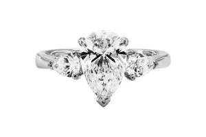 Platinum Engagement Diamond Ring 1.61ct F VVS IGI Certified Above Earth