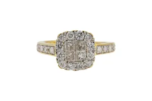 18ct Yellow Gold Diamond Engagement Ring 0.87ct