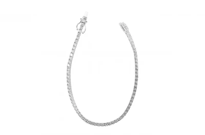 14ct  White Gold Diamond Tennis Bracelet 3.30cts
