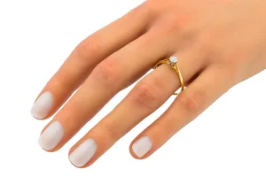 18ct Yellow Gold Diamond Engagement Ring 1.74g