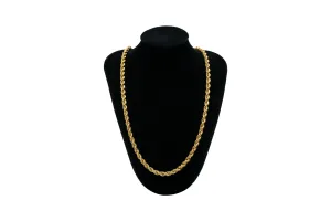 18ct Yellow Gold Diamond Cut Rope Chain 23" 18g