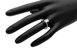 Platinum Engagement Ring 1.47ct E VVS2 IGI Certified Above Earth Diamond Ring