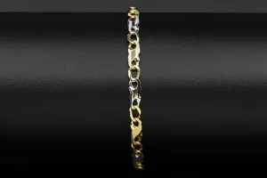 18ct Yellow & White Gold Bracelet 8g